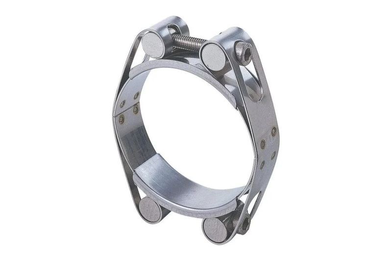 Усиленные хомуты двухболтовые
