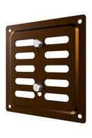 Решетка вентиляционная MER регулируемая 100x100 окрашенная сталь коричневый металлик ERA