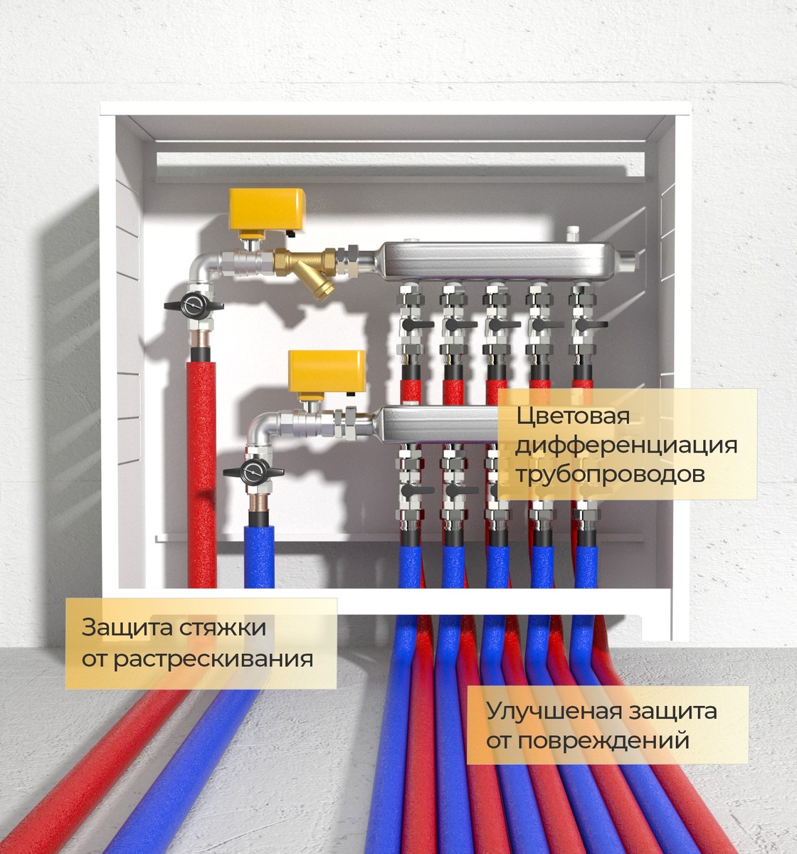 Трубка теплоизоляционная Energoflex Super Protect 15×6 мм, 2 м, красный, синий